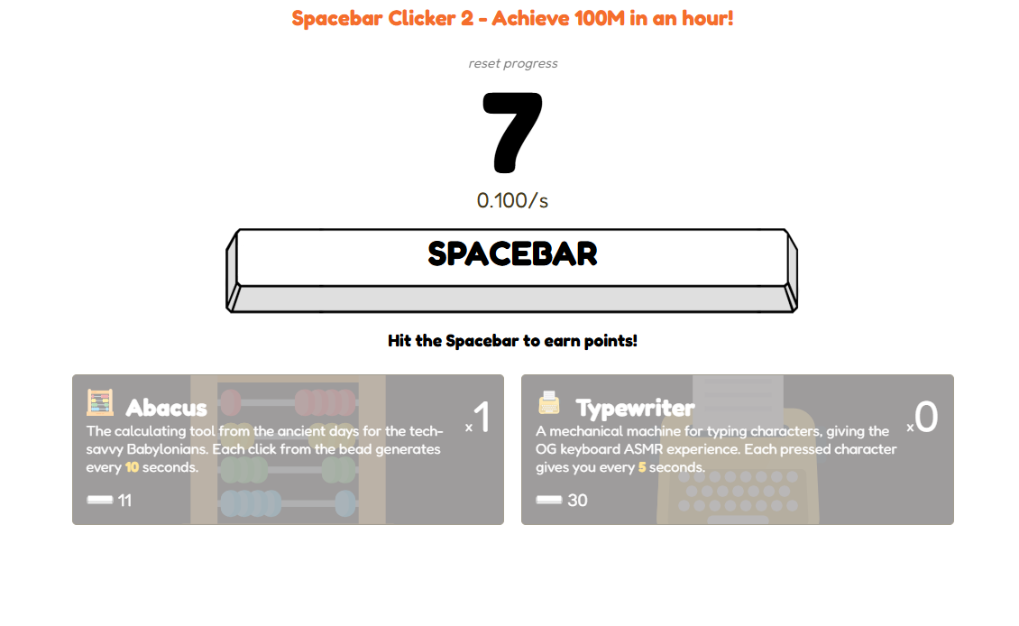 Spacebar Clicker 2